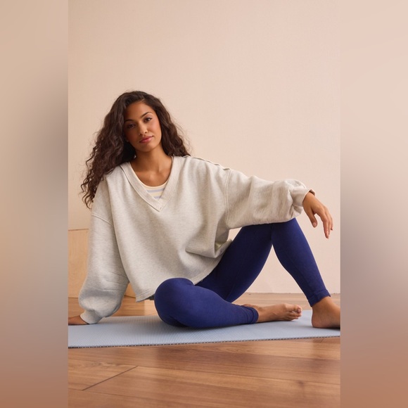 Altar’d State Heather Gray Calm Form Fleece Pullover - Picture 3 of 6